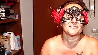 big tits First time for Elisabetta, a mature Italian exhibitionist brunette